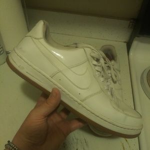 Nike patent leather air force ones